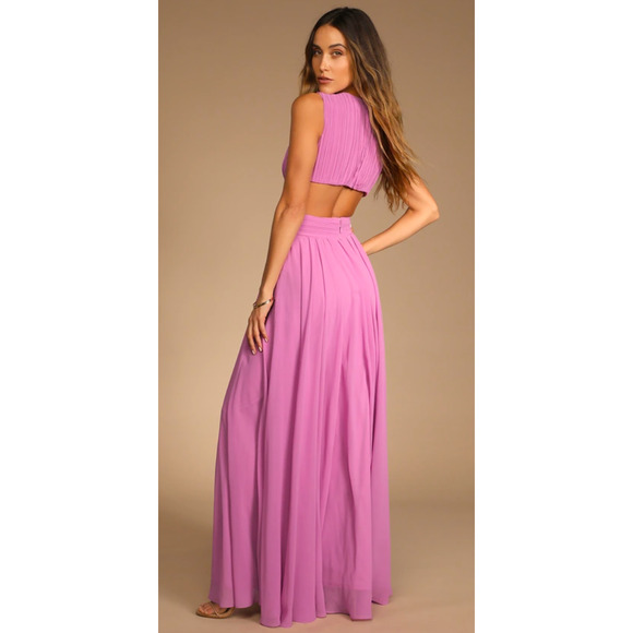 Lulus Lilac Cutout Vivid Imagination Maxi Dress Size Varies - Picture 11 of 13